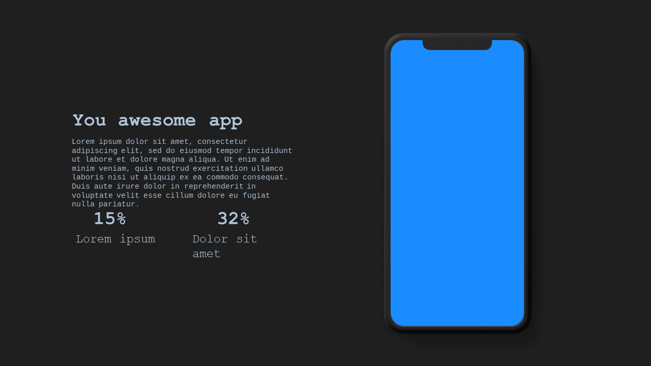 Modern Mobile App Showcase Design – Ocean Blue
