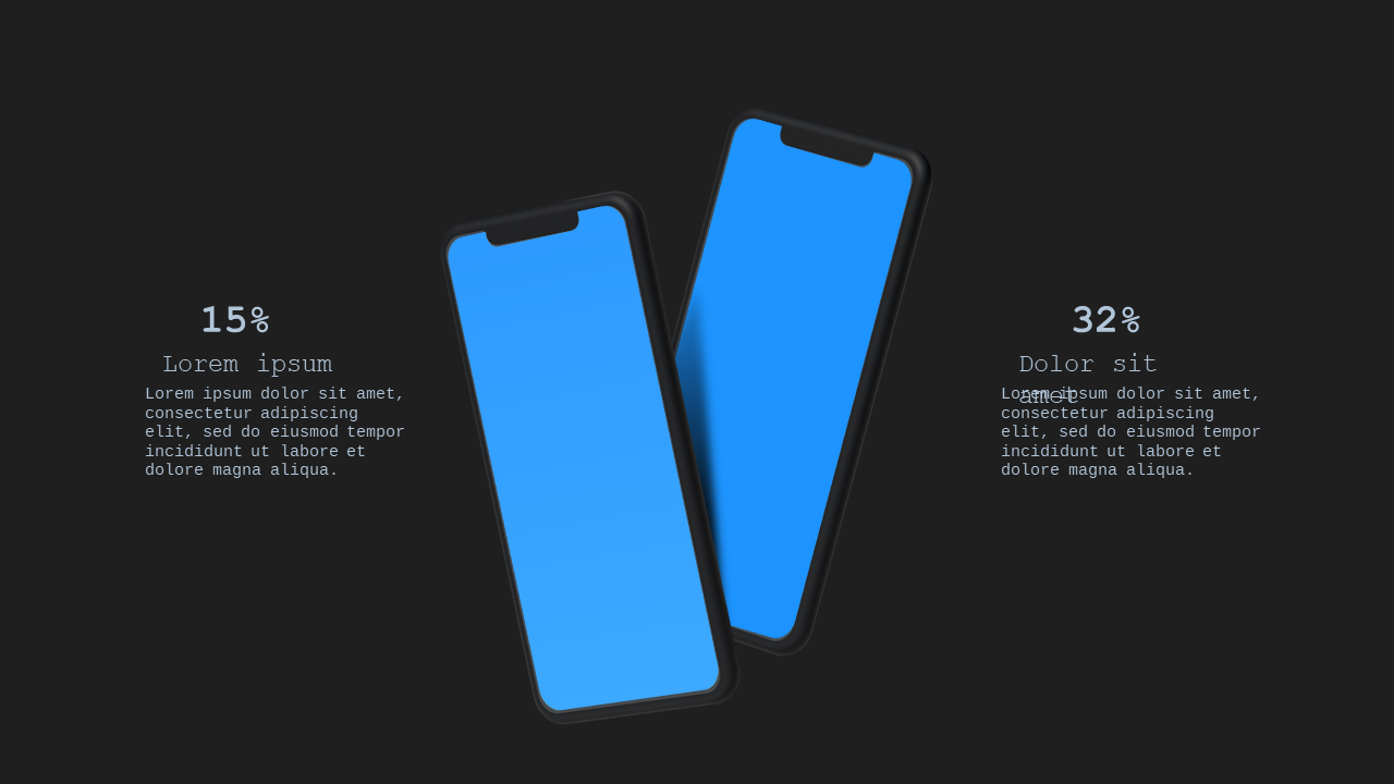 Modern App Showcase Layout – Ocean Blue
