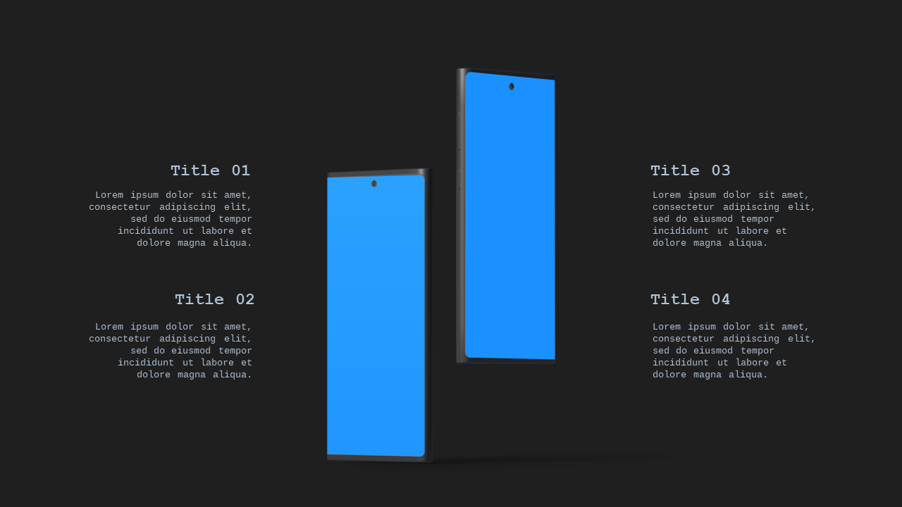 Yellow Device Showcase PowerPoint Template Dark (...