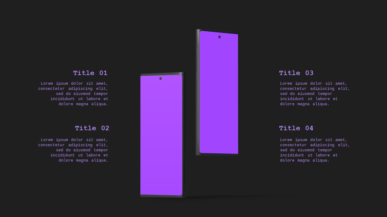 Device Showcase PowerPoint Template Dark (Royal P...