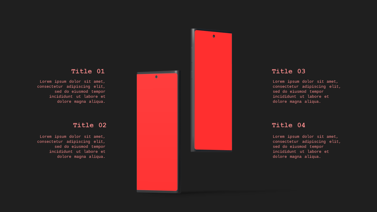 Device Showcase PowerPoint Template (Crimson Bold)