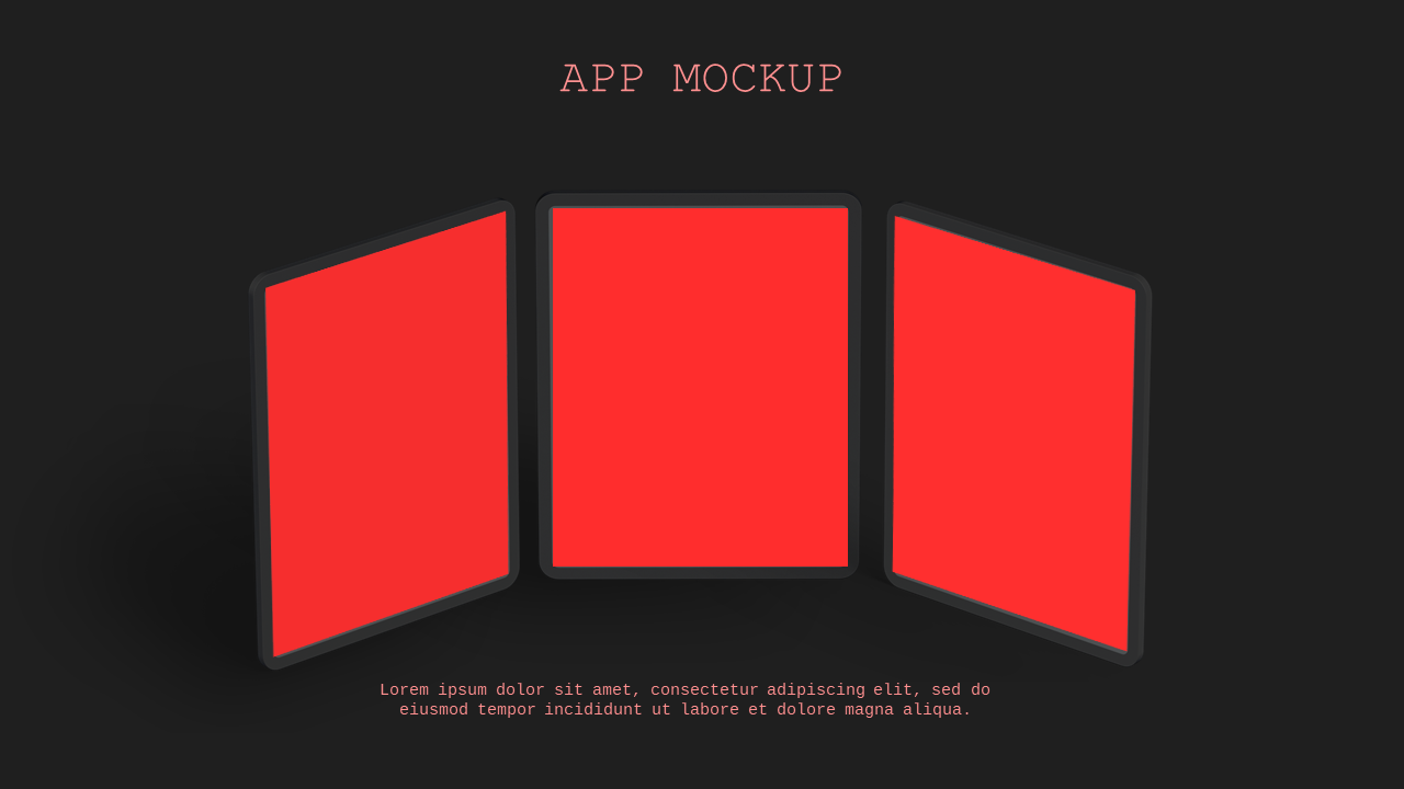 Smart Keyboard PowerPoint Template Dark (Crimson ...