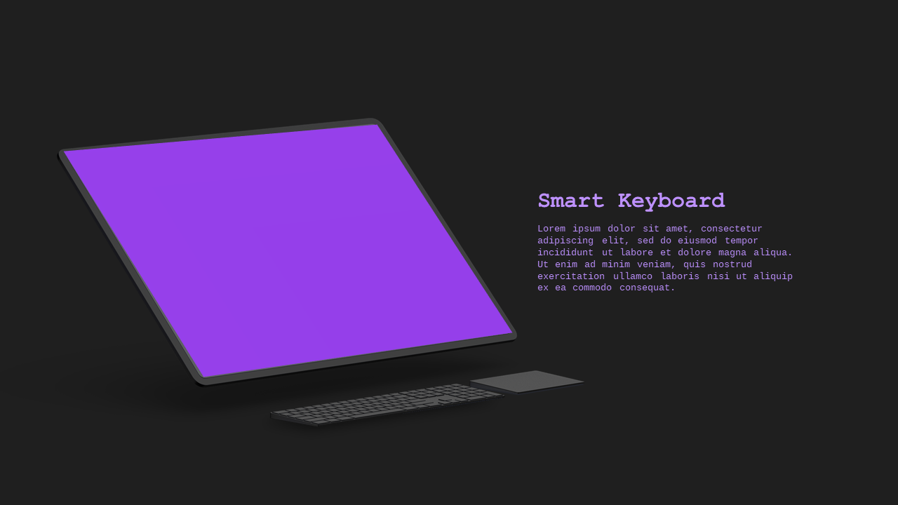 Smart Keyboard PowerPoint Template Dark (Royal Pu...
