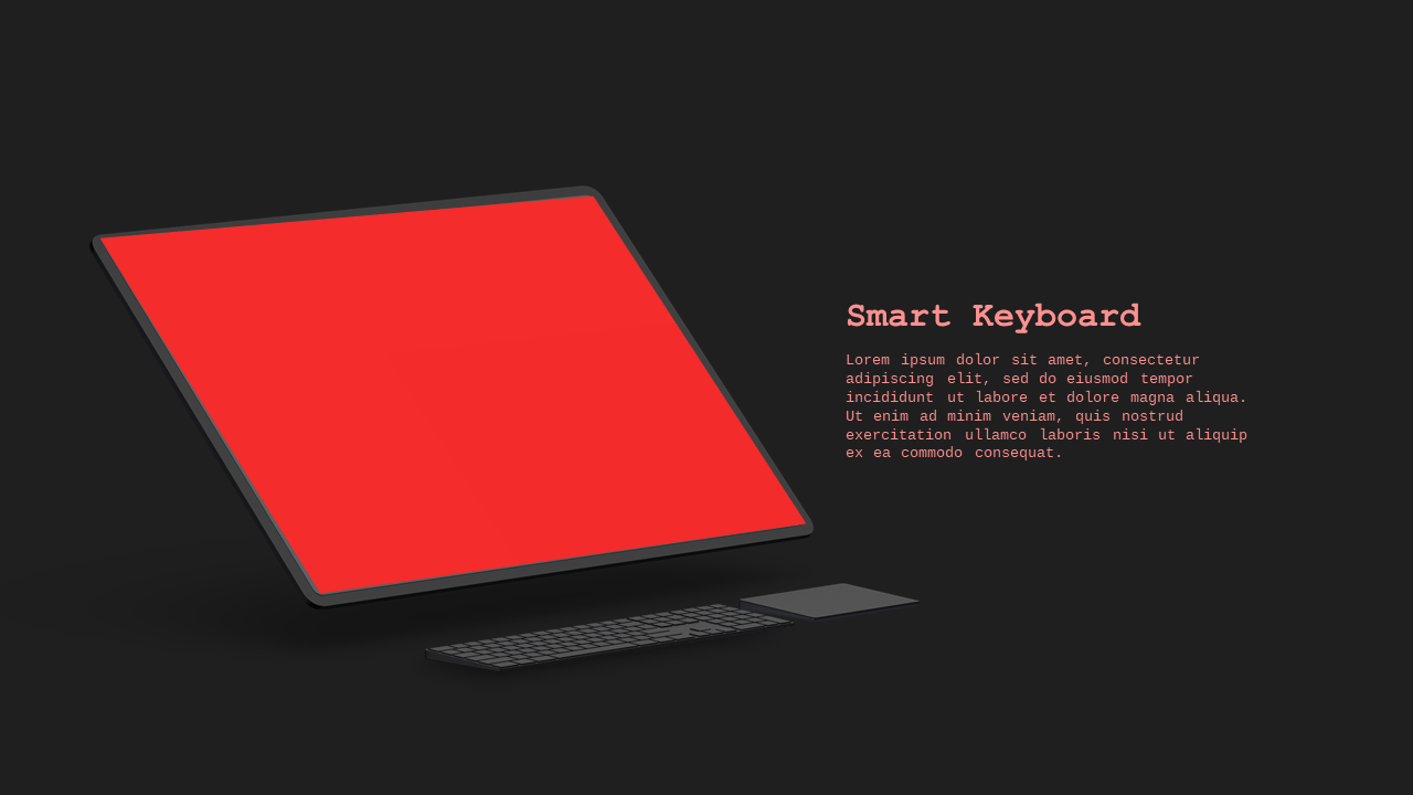 Smart Keyboard PowerPoint Template (Crimson Bold)