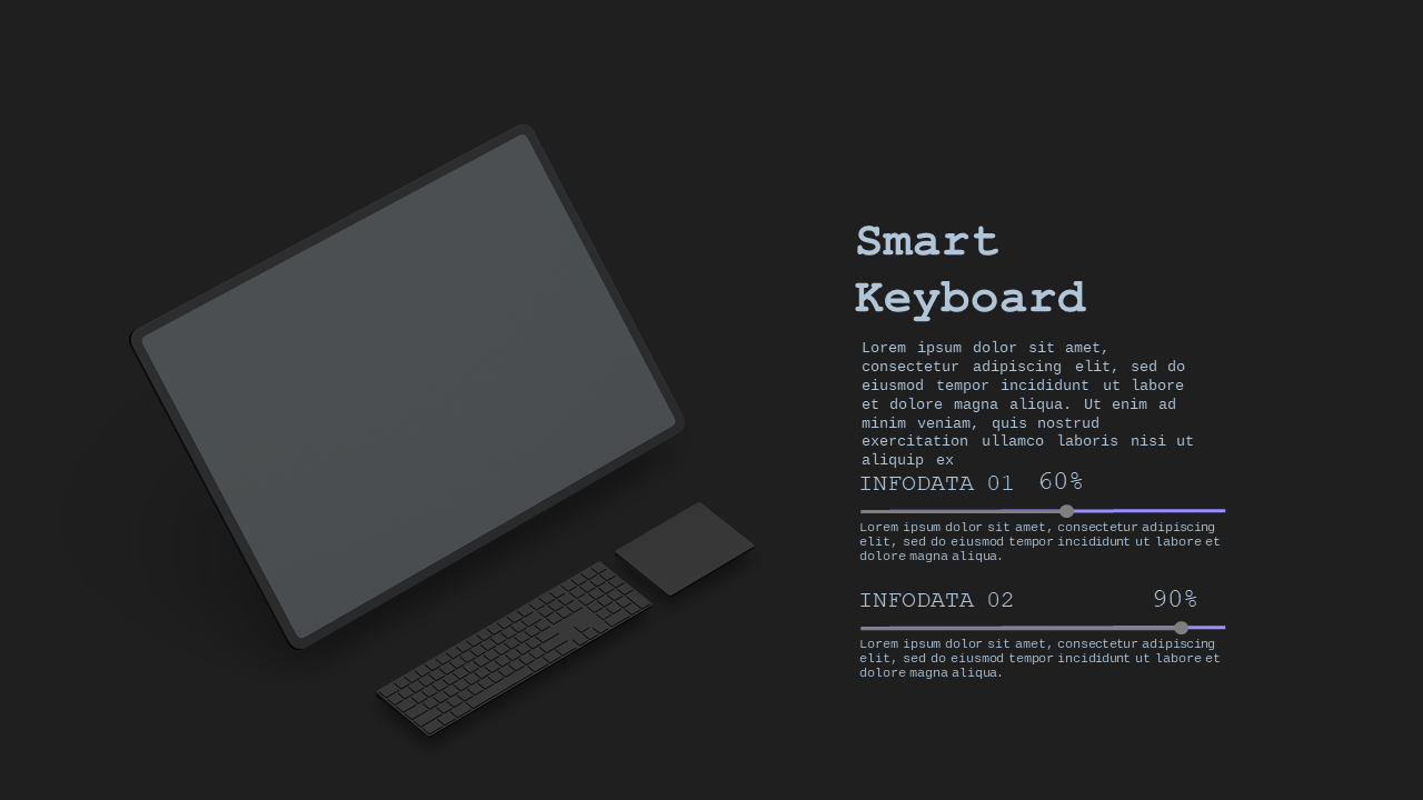 Smart Keyboard PowerPoint Template (Ocean Blue)