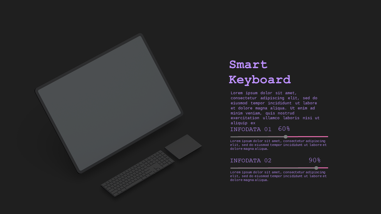 Smart Keyboard PowerPoint Template (Royal Purple)