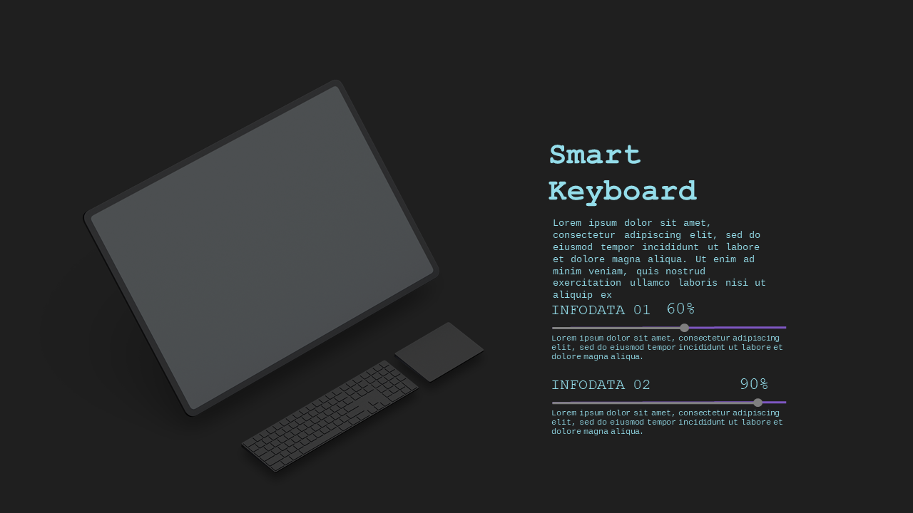 Smart Keyboard PowerPoint Template (Teal Modern)