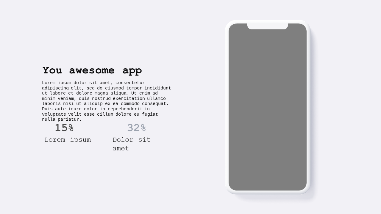 Mobile App Showcase Presentation – Light – Charcoal Gold