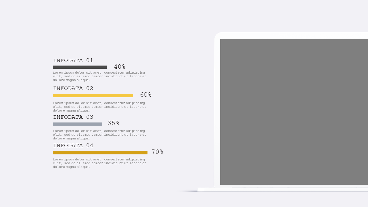 Device Presentation Slide PowerPoint Template (Charcoal Gold)
