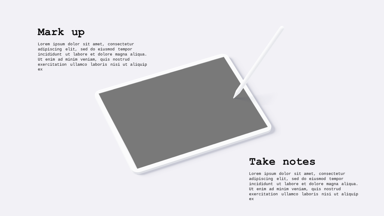 Device Overview PowerPoint Template (Charcoal Gold)