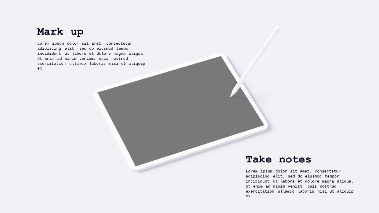 Device Overview PowerPoint Template (Royal Purple)