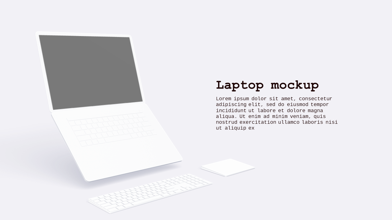 Desktop App Mockup PowerPoint Template (Crimson B...