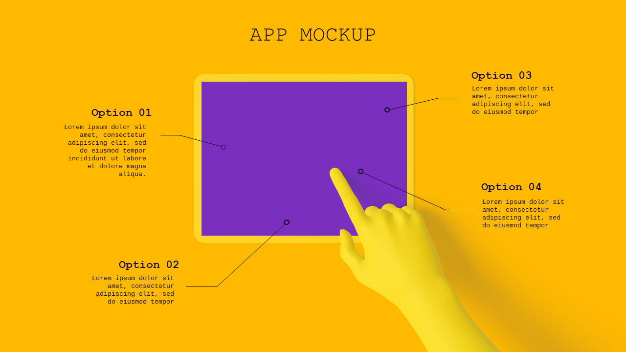 App Mockup PowerPoint Template (Royal Purple)