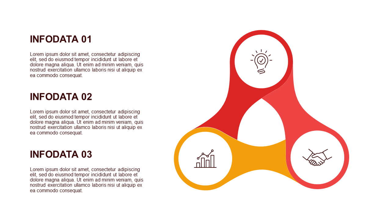 Circular and Triangular Infographic Design – Light – Crimson Bold