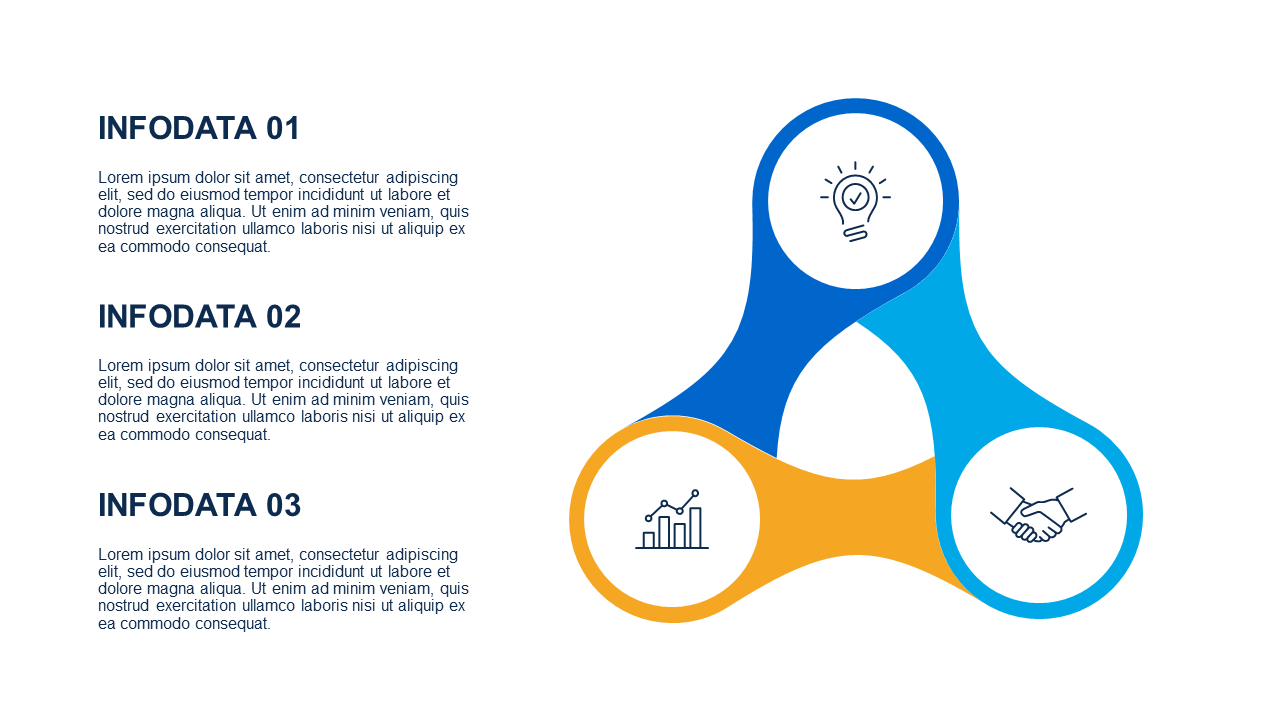 Circular and Triangular Infographic Design – Light – Ocean Blue