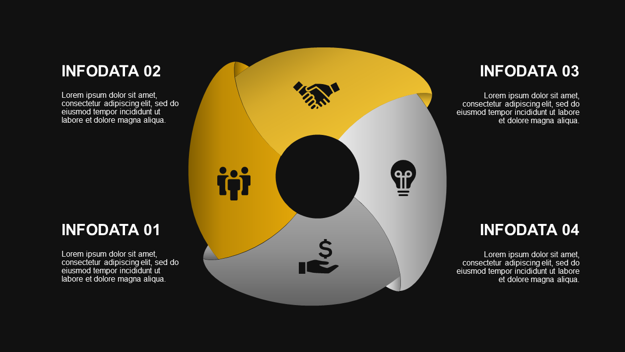 Red Circular and Heart-Shaped Business Diagrams