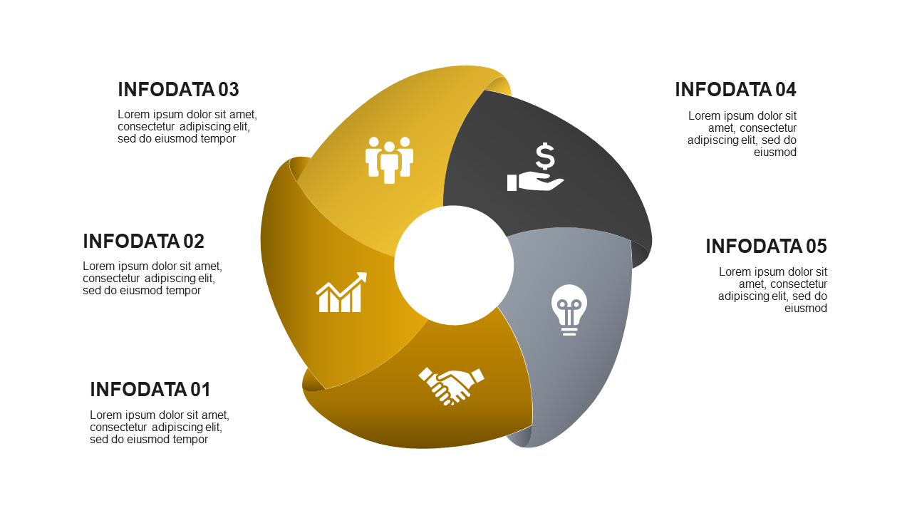 Circular Teamwork Diagram PowerPoint Template (Ch...