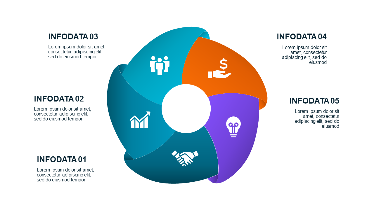 Circular Teamwork Diagram PowerPoint Template (Te...