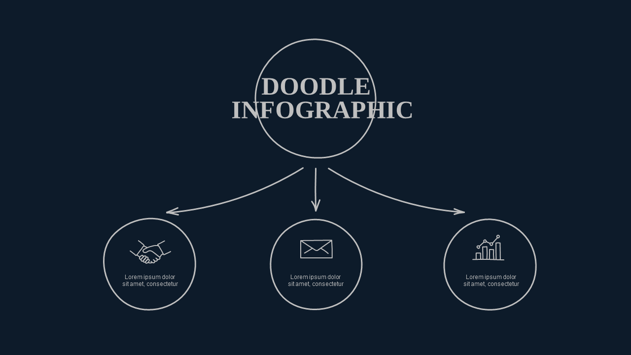 Doodle Infographic Business Presentation V2 - Dark - Ocean Blue