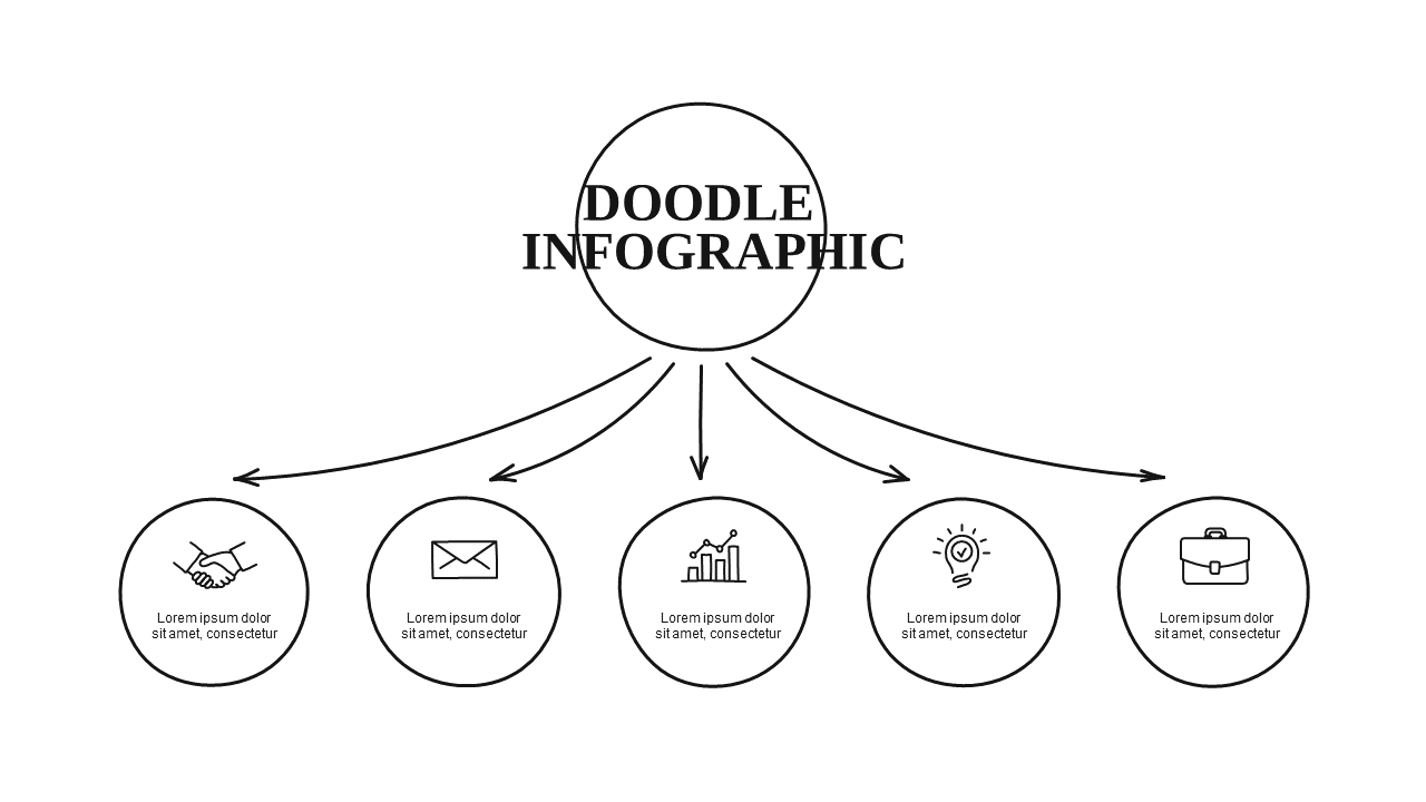 Doodle Infographic PowerPoint Template (Charcoal ...