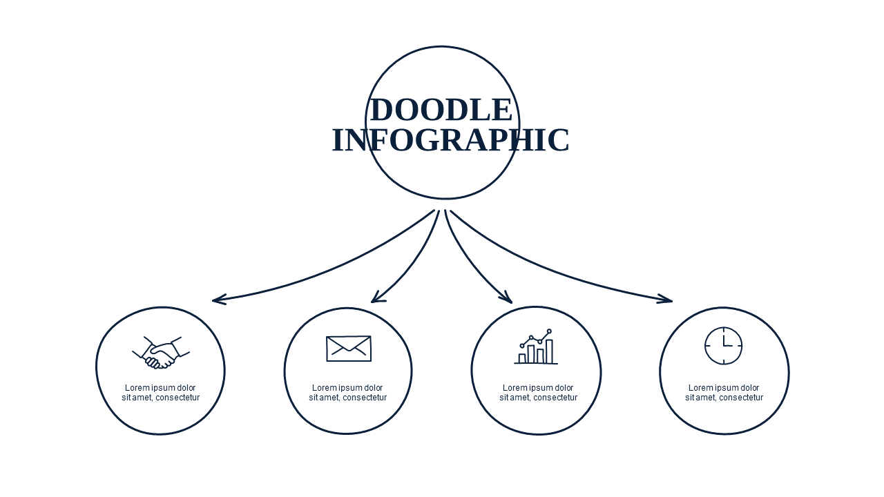 Doodle Infographic PowerPoint Template (Ocean Blue)