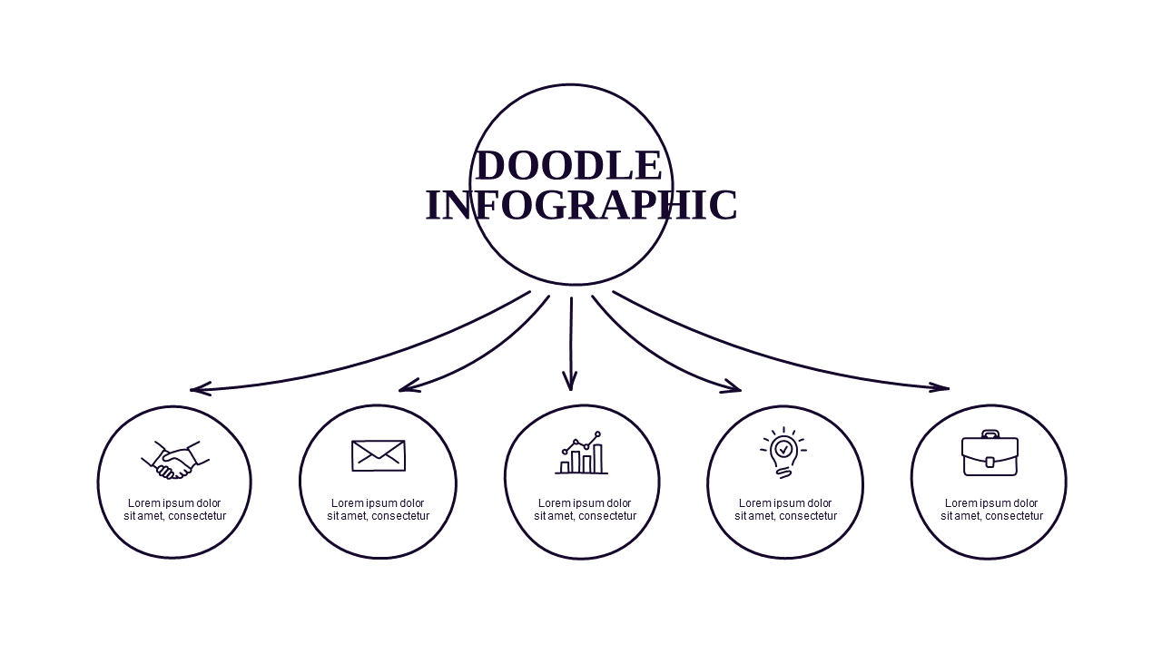 Doodle Infographic PowerPoint Template (Royal Pur...