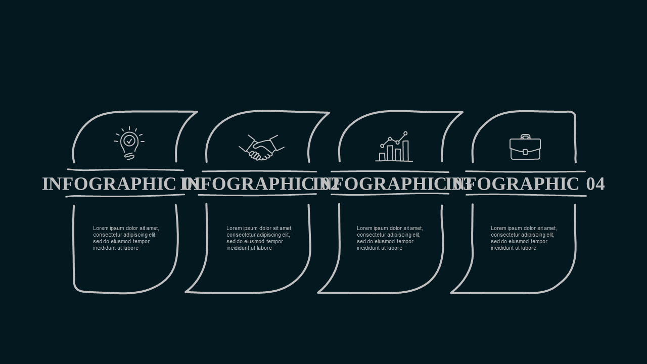Numbered List Infodata PowerPoint Template Dark (...