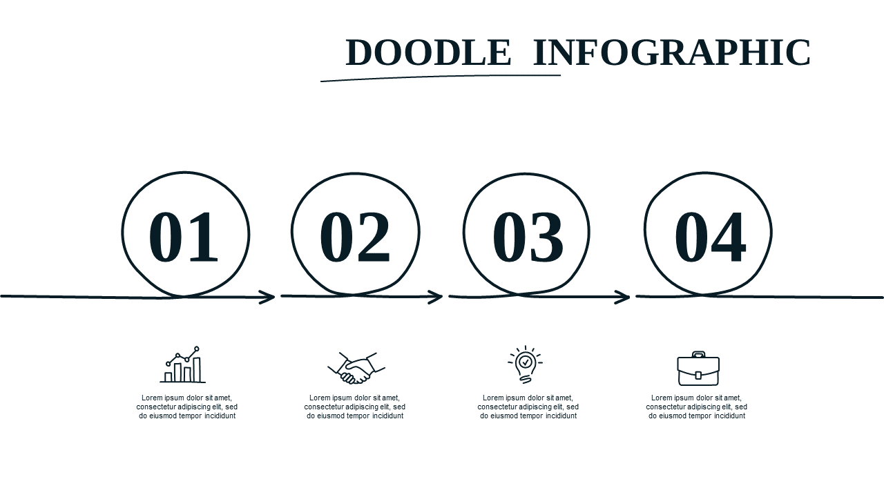 Numbered List Infodata PowerPoint Template (Teal ...