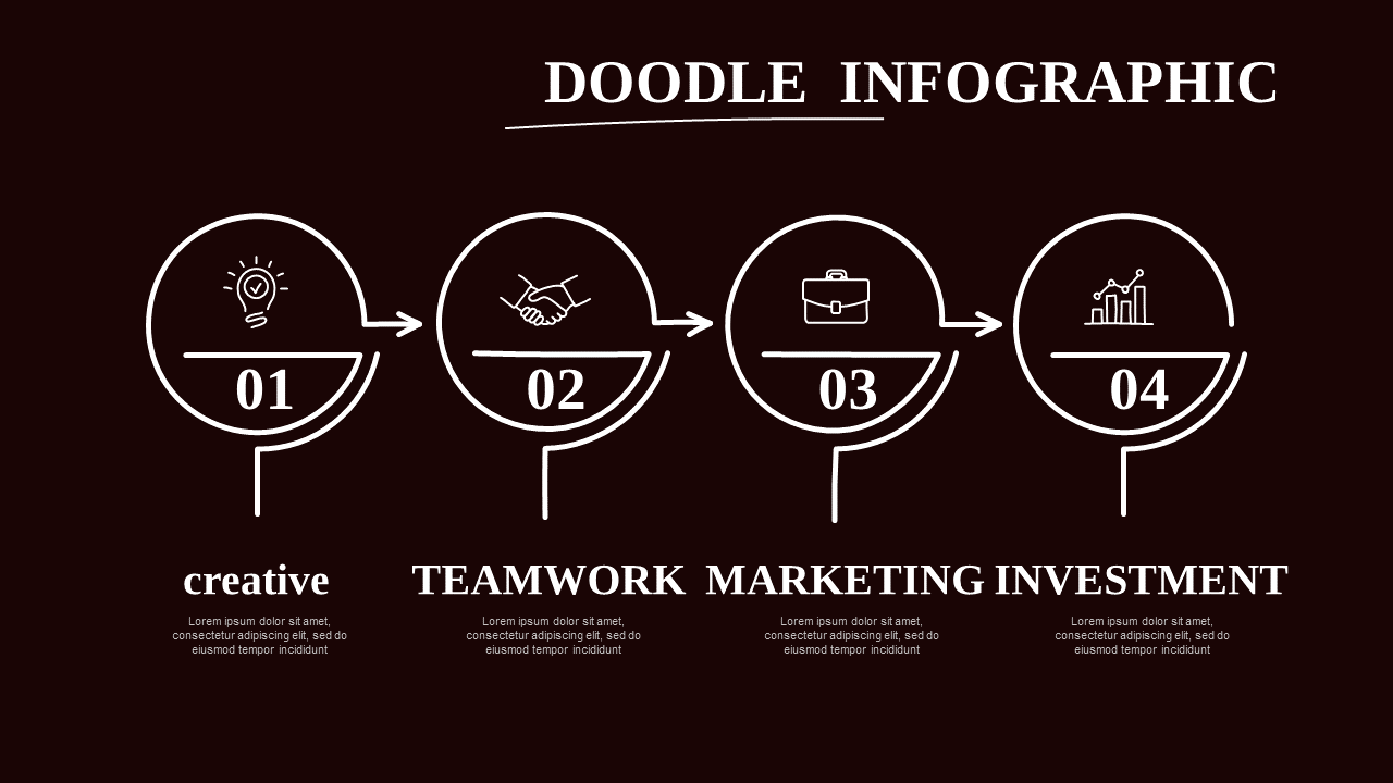 Flowchart Infographic Process Design – Crimson Bold