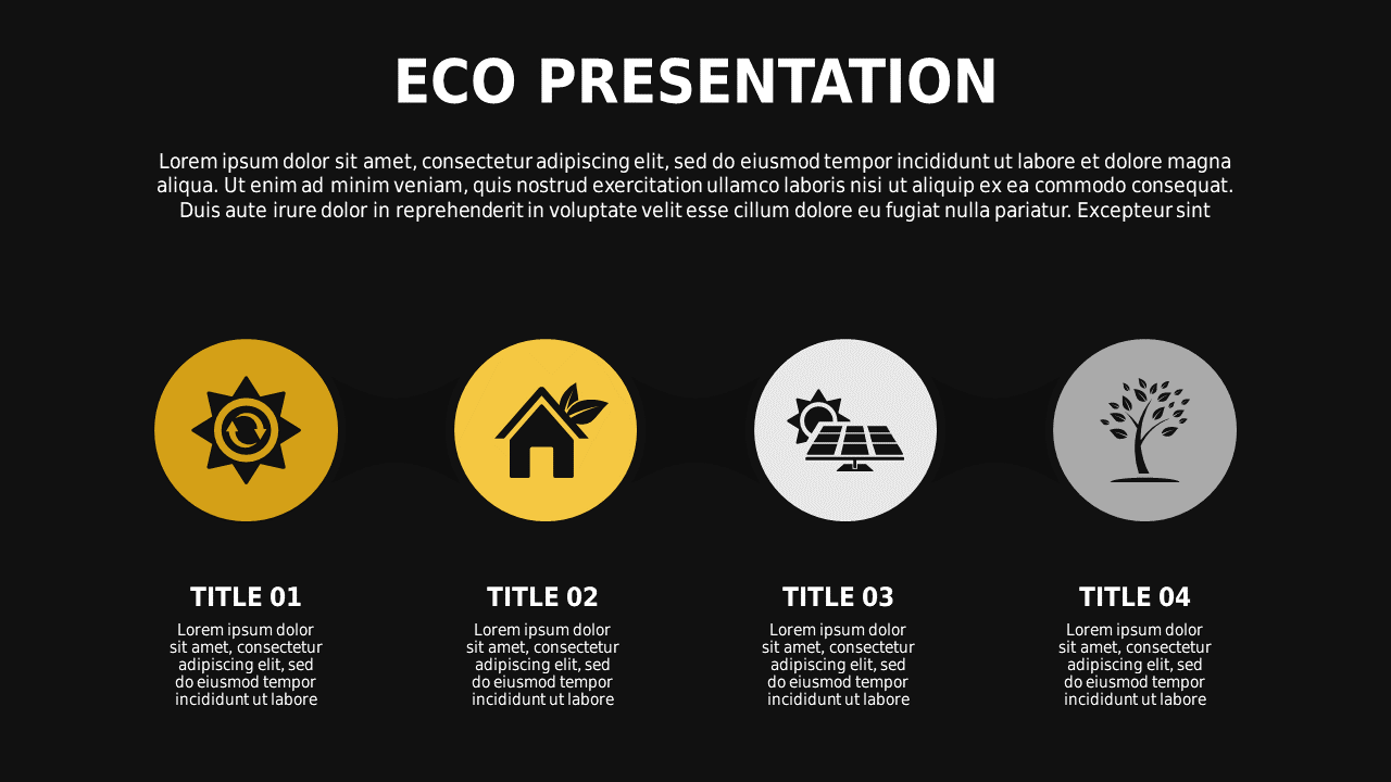 Eco Presentation Diagram PowerPoint Template Dark...