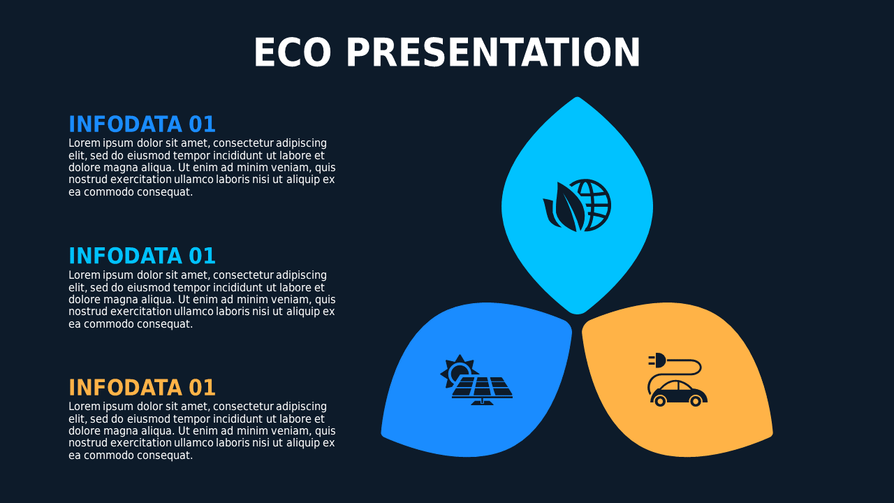 Eco Presentation Diagram PowerPoint Template Dark...