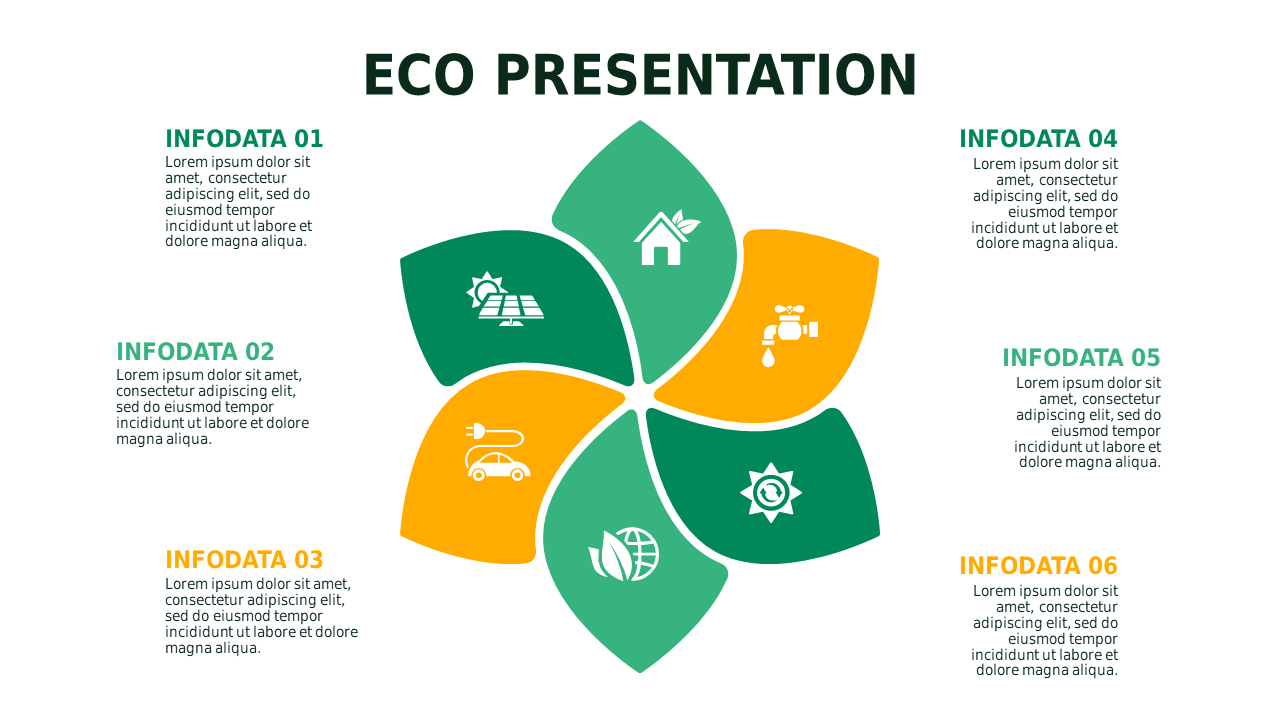 Eco Presentation Diagram PowerPoint Template (Cor...