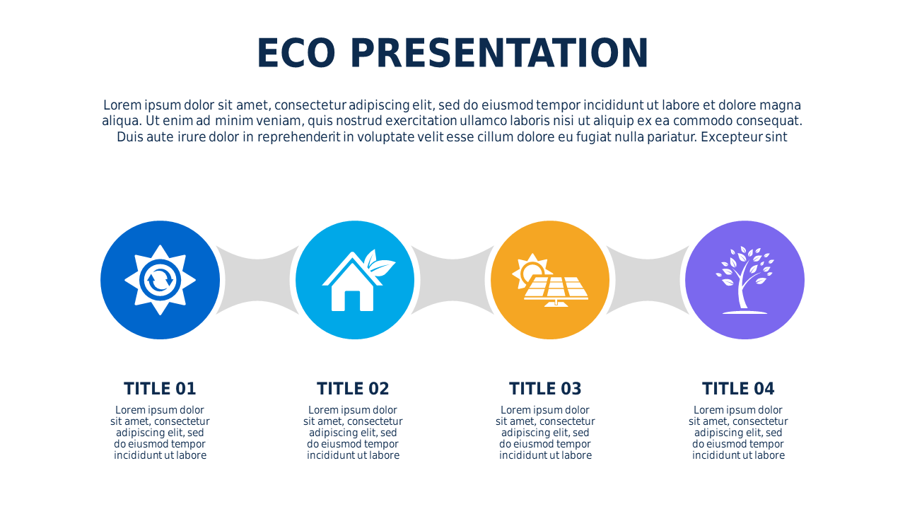 Eco Presentation Diagram PowerPoint Template (Ocean Blue)