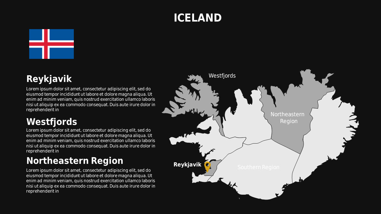 Bulgaria Map PowerPoint Template Dark (Charcoal G...