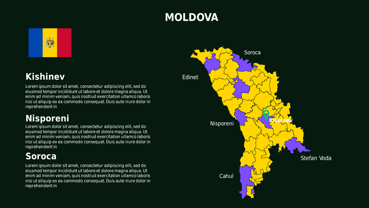 Bulgaria Map PowerPoint Template Dark (Corporate ...