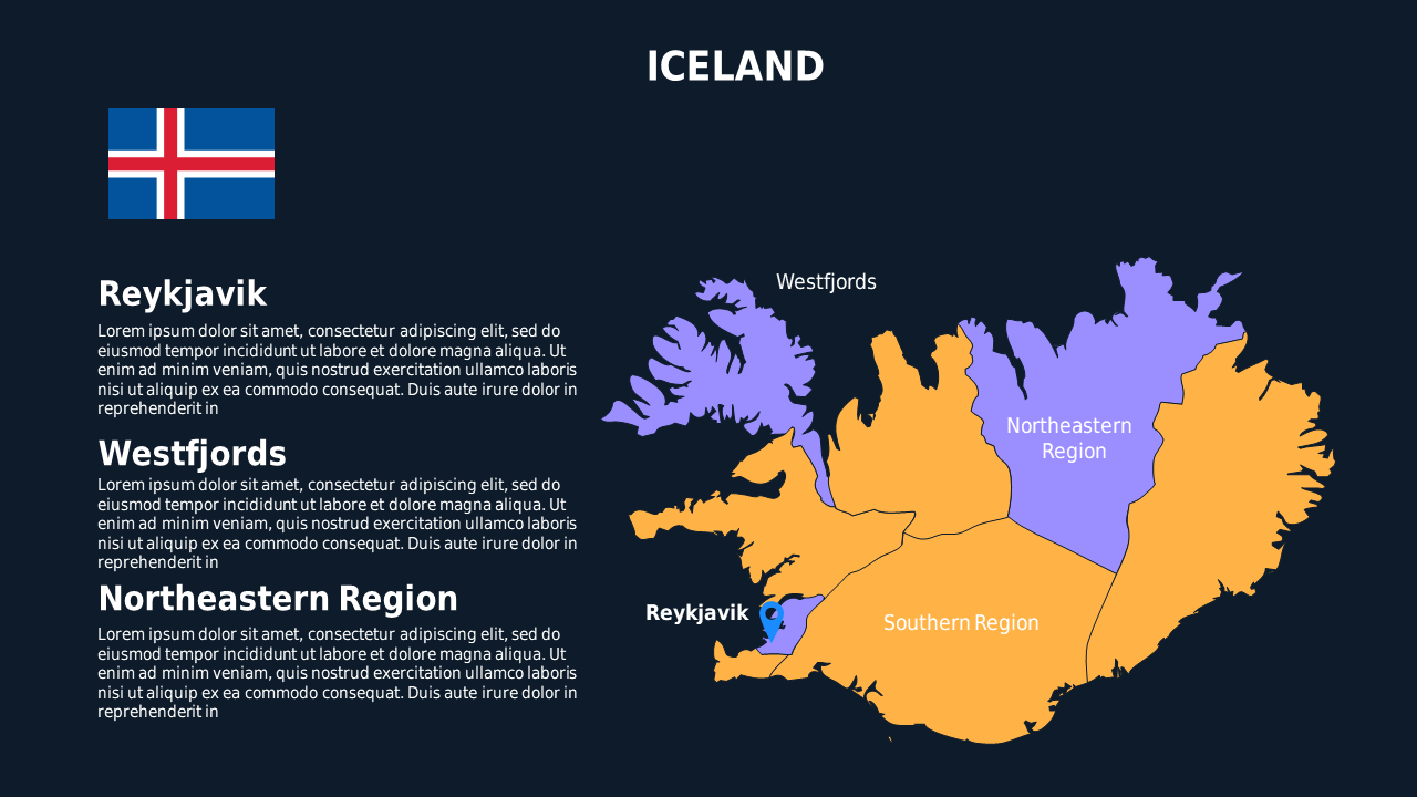 Bulgaria Map PowerPoint Template (Ocean Blue)
