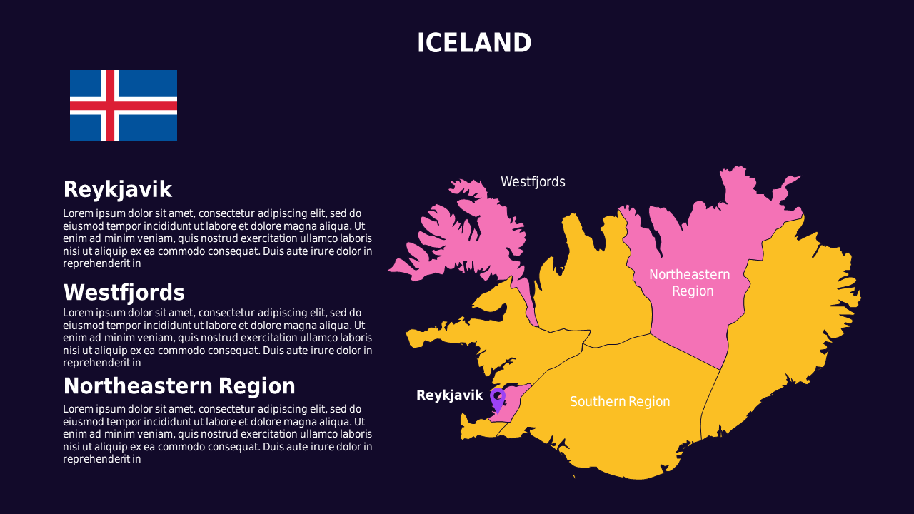 Bulgaria Map PowerPoint Template (Royal Purple)