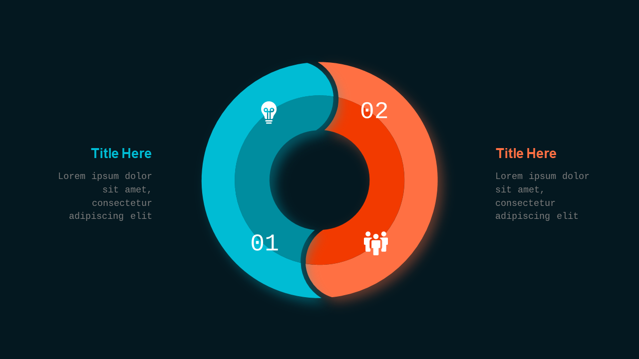 Blue Circular and Heart-Shaped Business Diagrams V4
