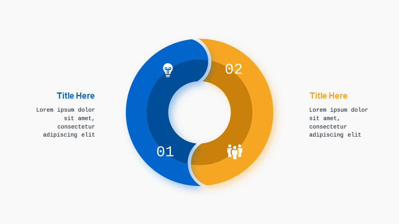 Blue Circular and Heart-Shaped Process Diagrams