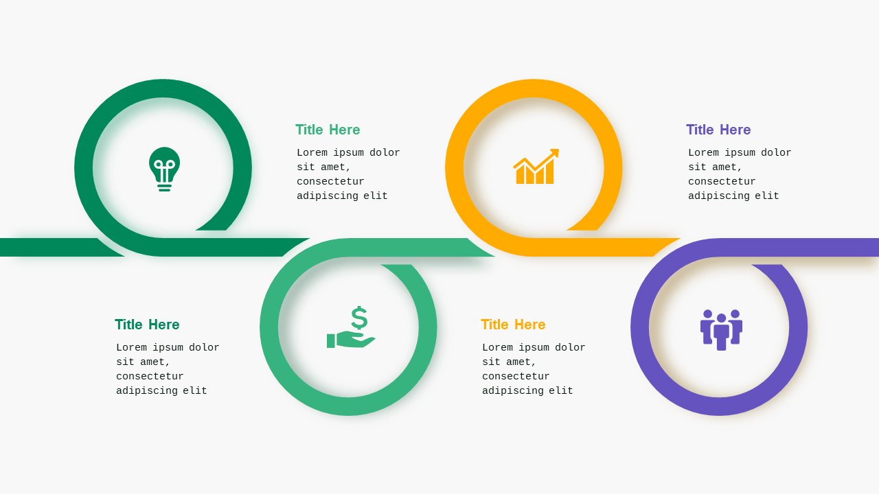 Neumorphic Circular Infographic Design