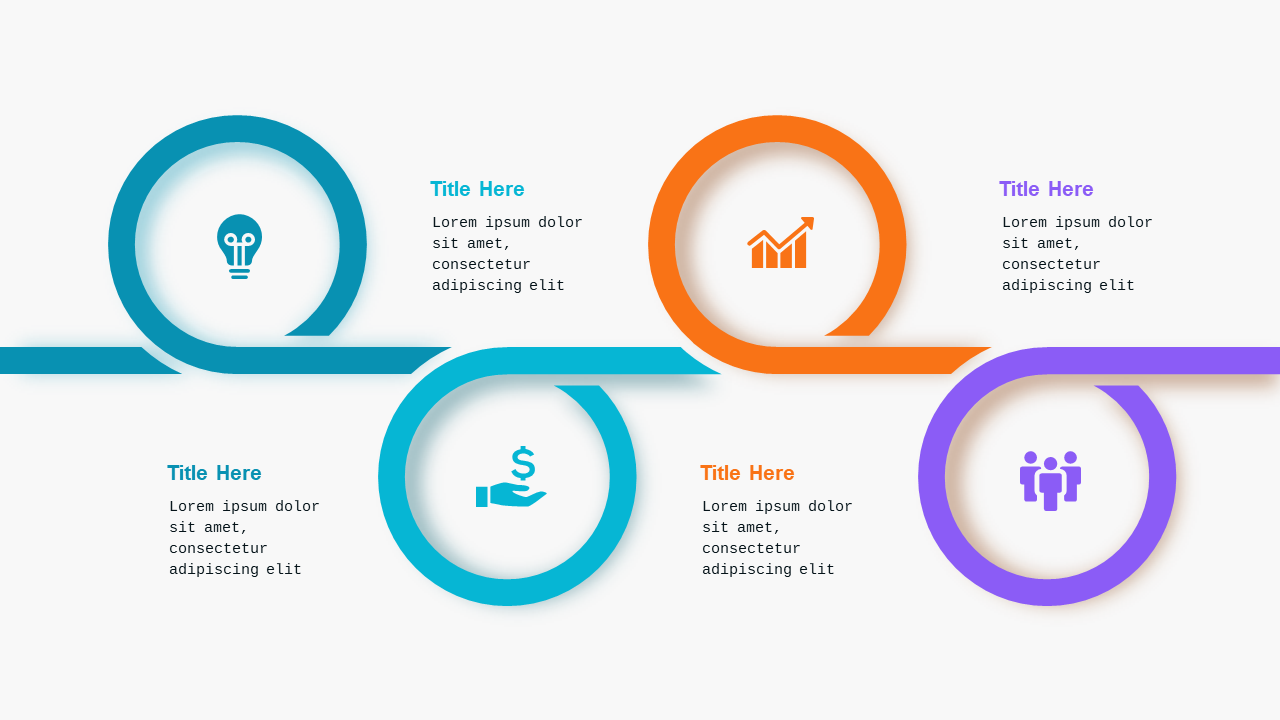Neumorphic Circular Infographic Design