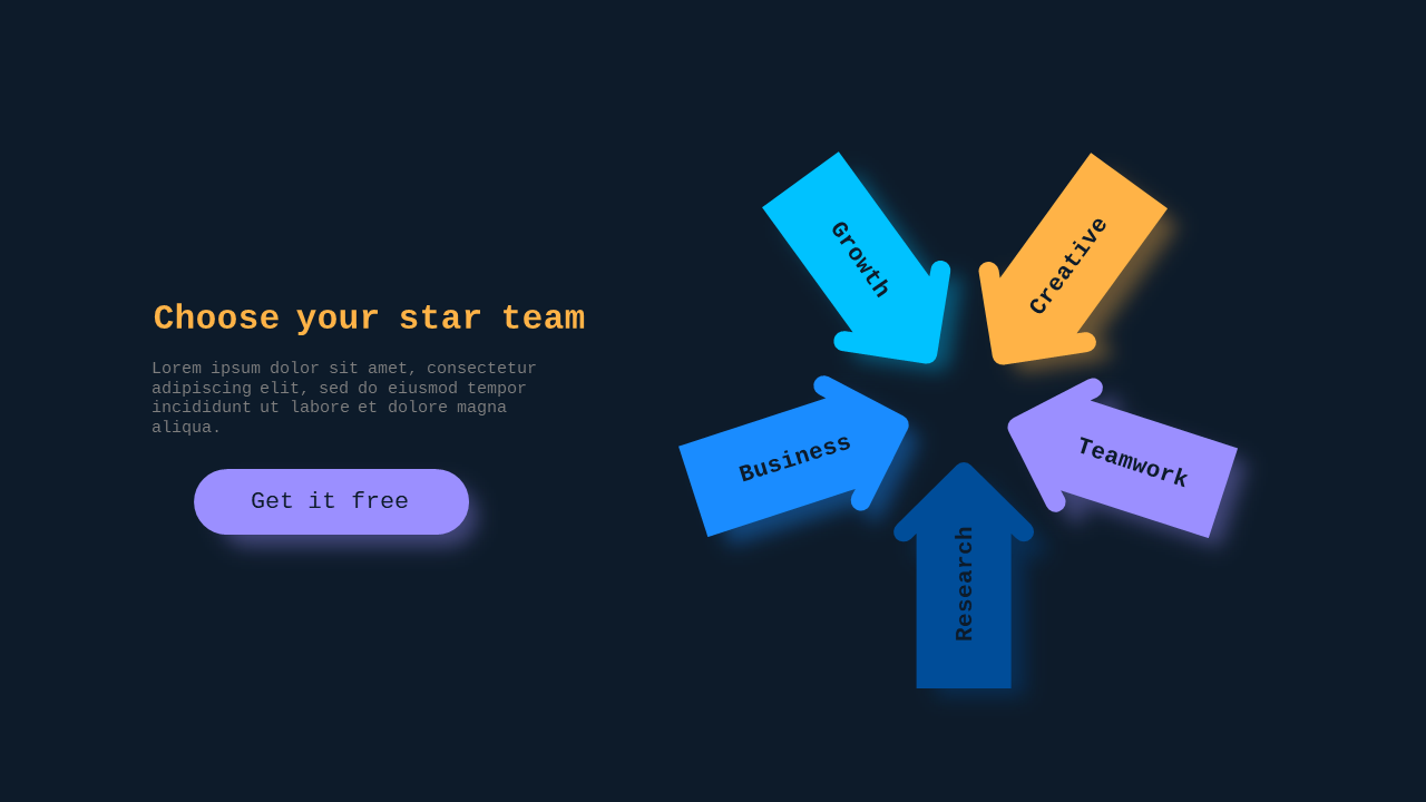 Arrow Diagram for Team Selection PowerPoint Templ...