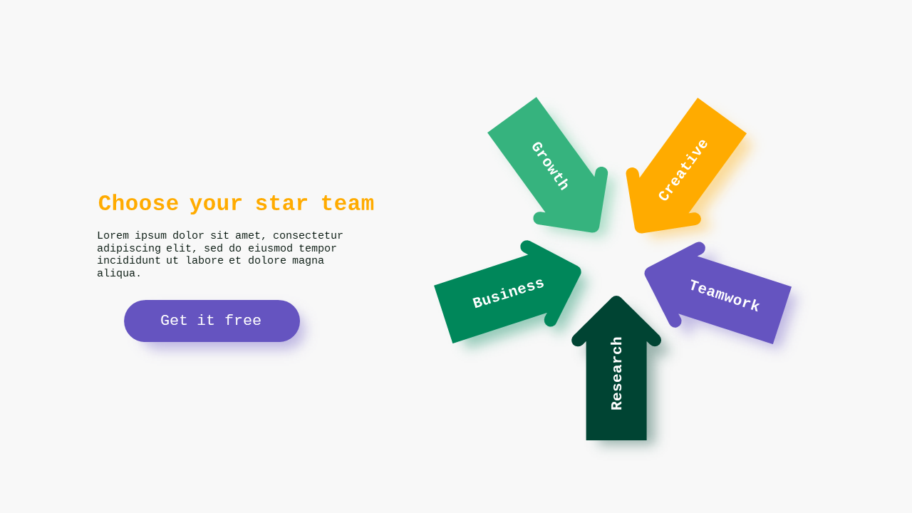 Arrow Diagram for Team Selection PowerPoint Templ...