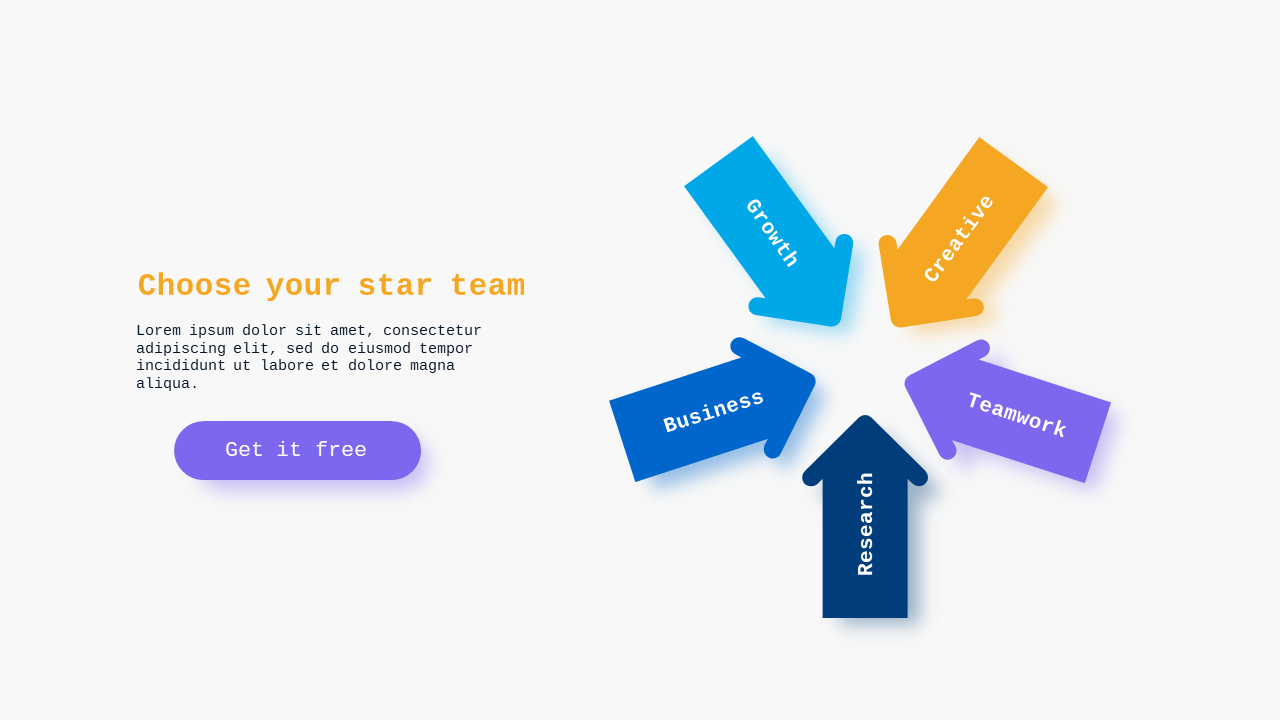 Arrow Diagram for Team Selection PowerPoint Templ...