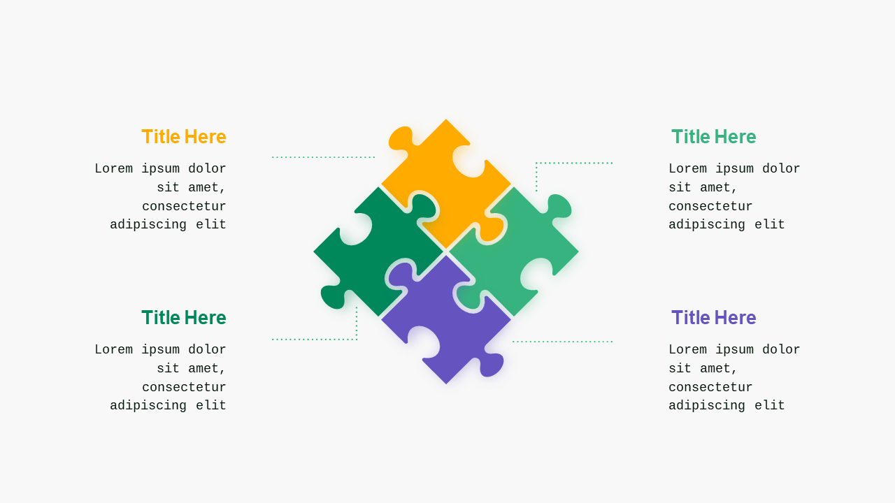 Puzzle Pieces Business Growth Diagram