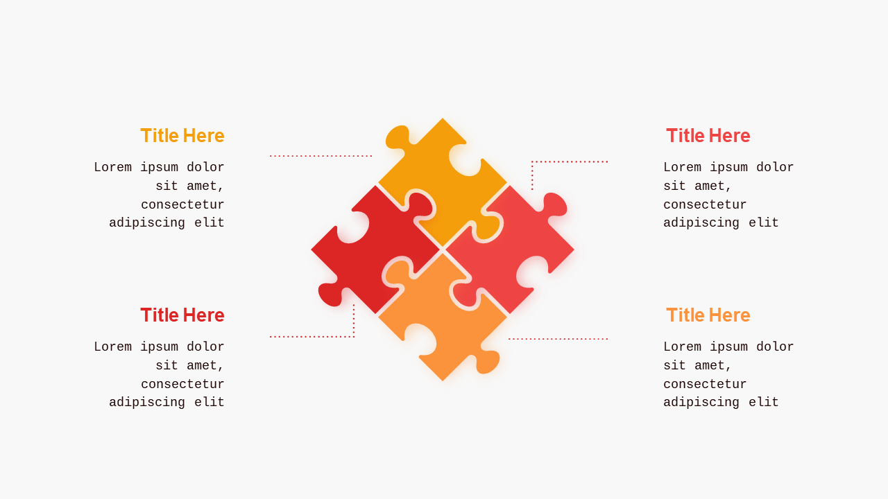 Puzzle Pieces Business Growth Diagram