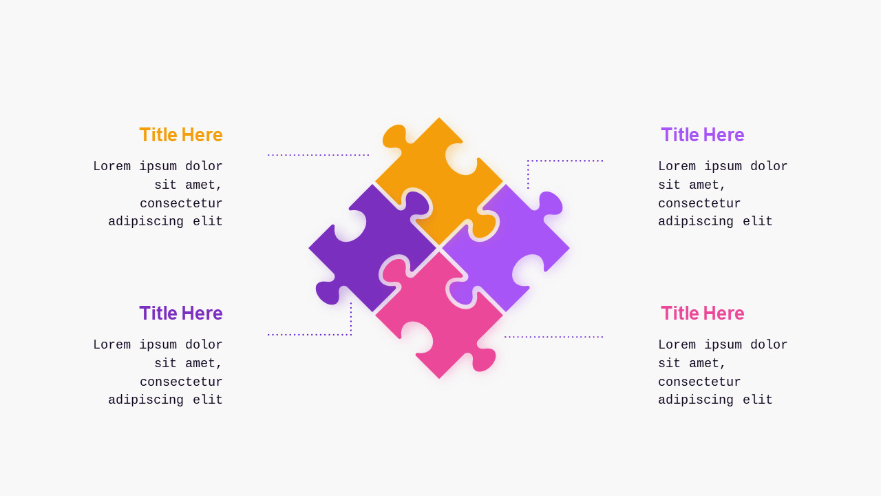 Puzzle Piece Infographic PowerPoint Template (Roy...