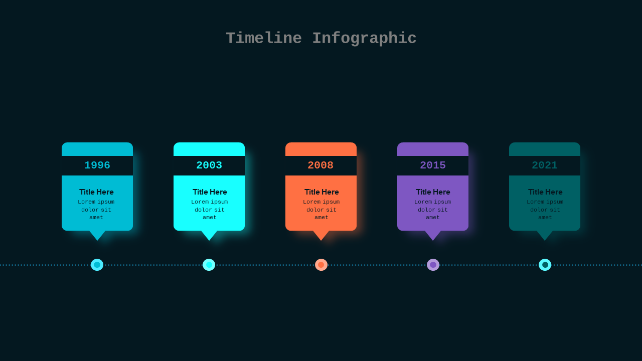Timeline Infographic PowerPoint Template Dark (Te...