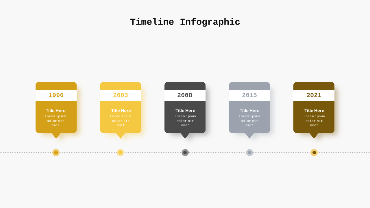 Timeline Infographic PowerPoint Template (Charcoa...