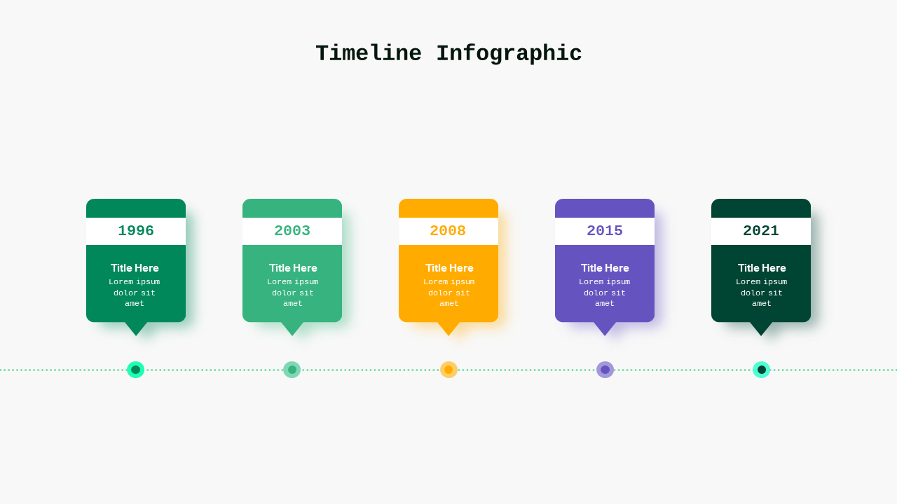 Stylish Timeline Infographic Design